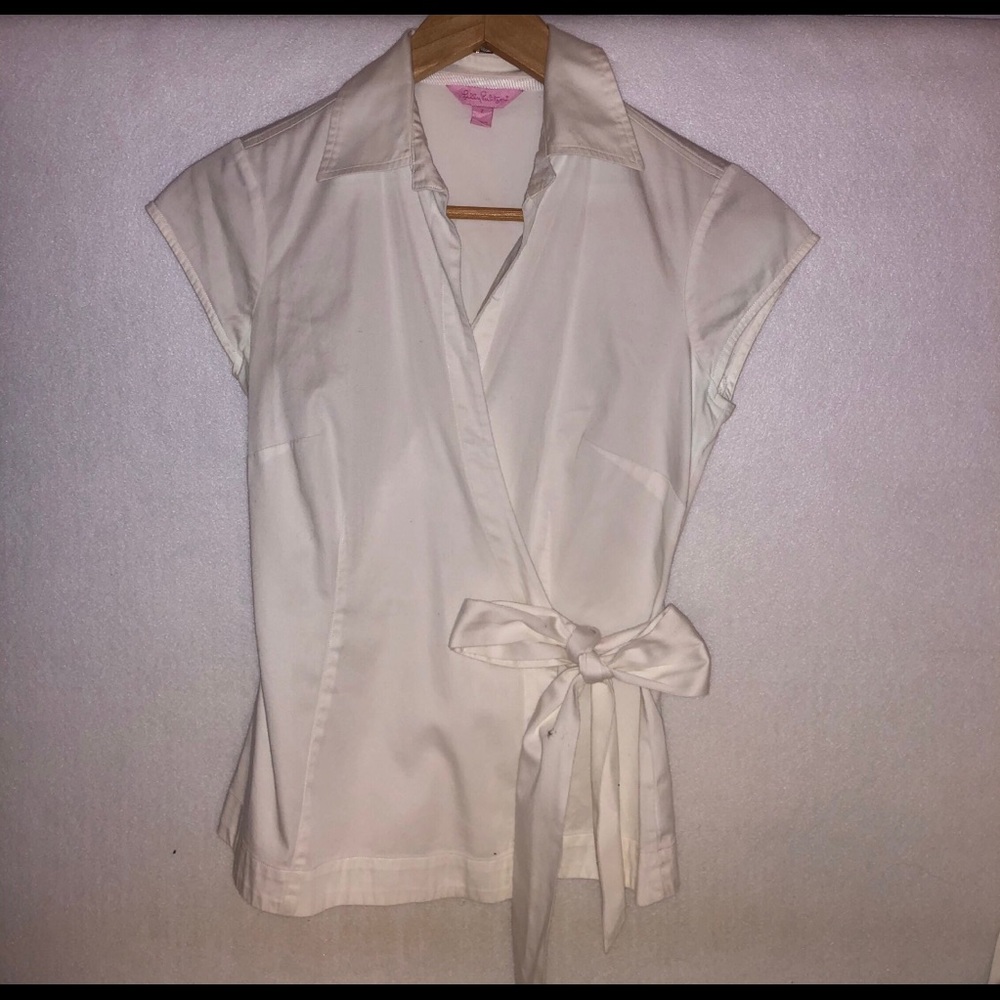 Lilly Pulitzer white wrap top